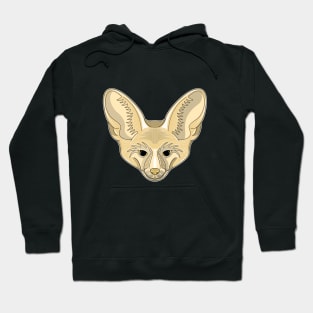 cute brown bat eared fox face Hoodie